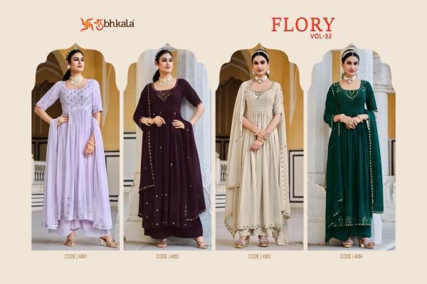 Kf Flory Vol 32 Georgette Designer Wear Salwar With Dupatta Collection